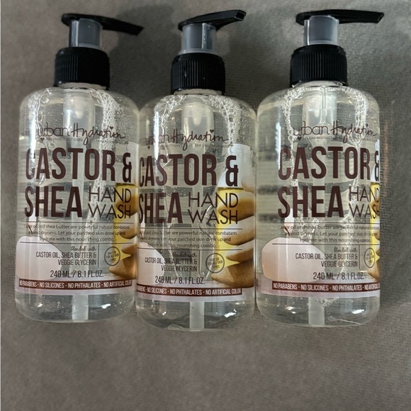 Urban Hydration Castor &‎ Shea Hand Wash Set of 3 - Picture 1 of 5